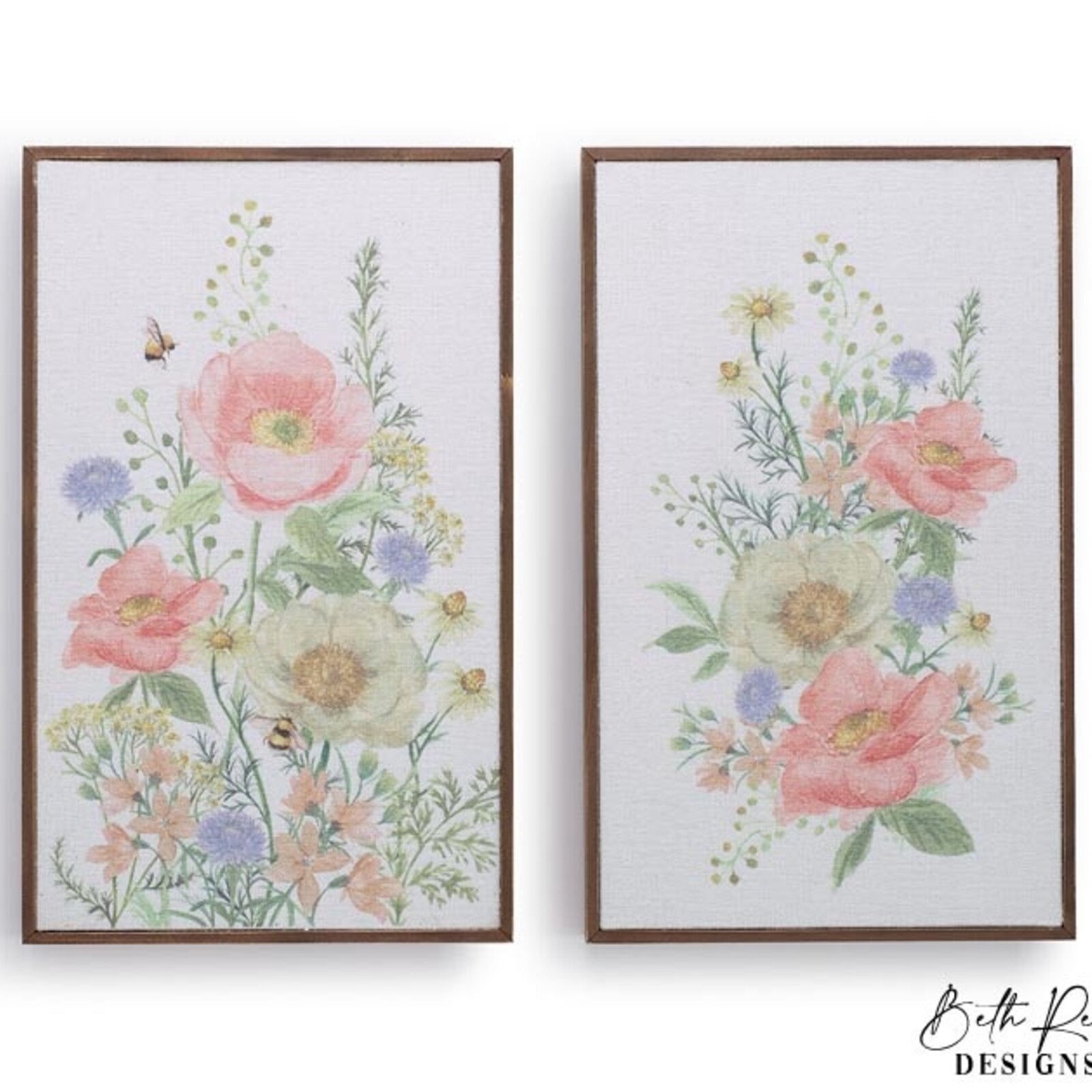 Burton + Burton CANVAS FLORAL WALL HANGING (1)  3129132 loading=