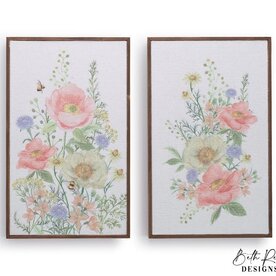 Burton + Burton CANVAS FLORAL WALL HANGING (1)  3129132