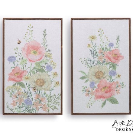 Burton + Burton CANVAS FLORAL WALL HANGING (1)  3129132