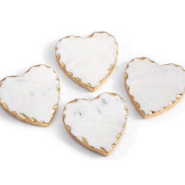 Burton + Burton 4PC MARBLE HEART COASTER SET  9751864