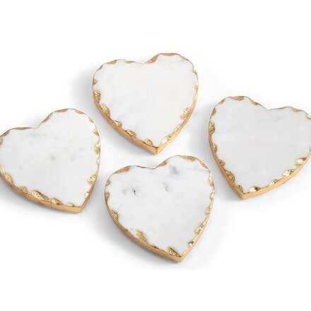 Burton + Burton 4PC MARBLE HEART COASTER SET  9751864