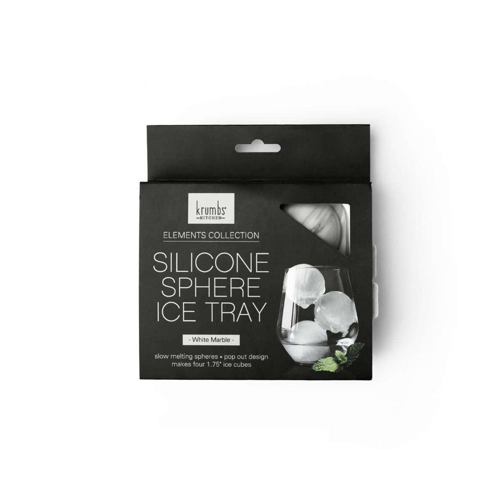 DM Merchandising Krumbs Kitchen Ice Ball Silicone Tray (1)  KKELIT12 loading=