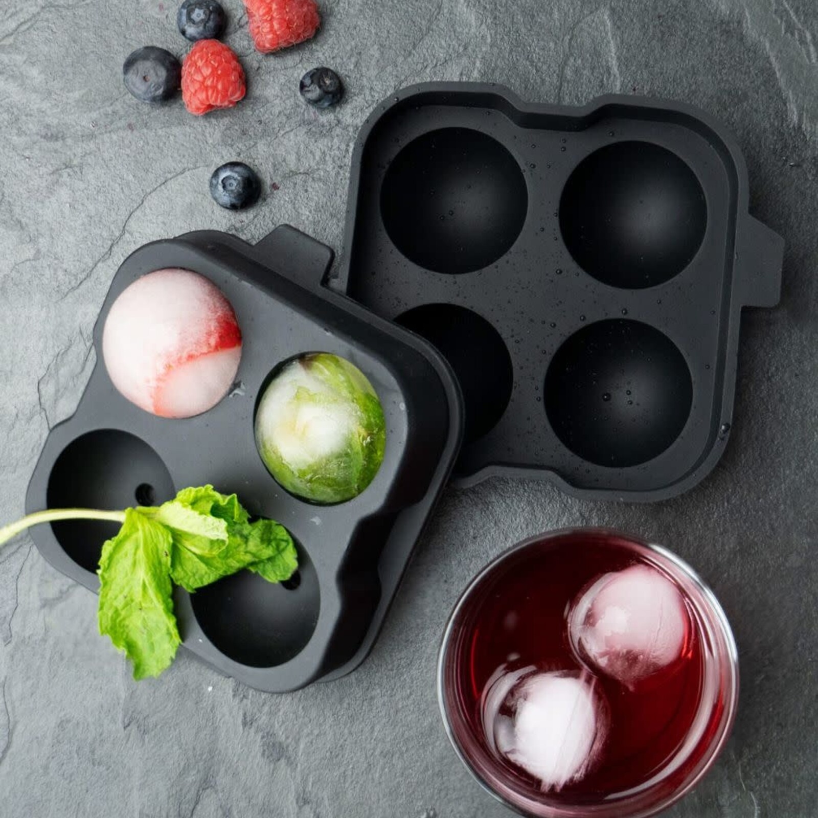 DM Merchandising Krumbs Kitchen Ice Ball Silicone Tray (1)  KKELIT12 loading=