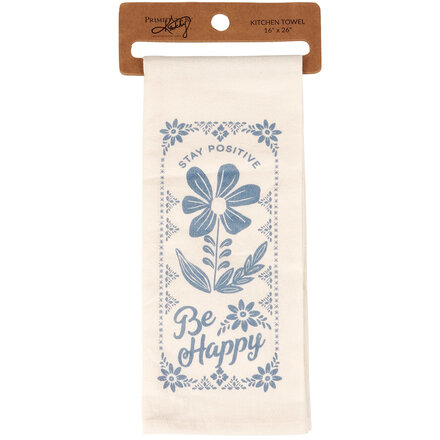Primitives by Kathy Be Happy Kitchen Towel  119044
