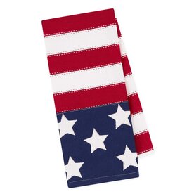 Design Imports DII Americana Flag Embellished Dishtowel  757662
