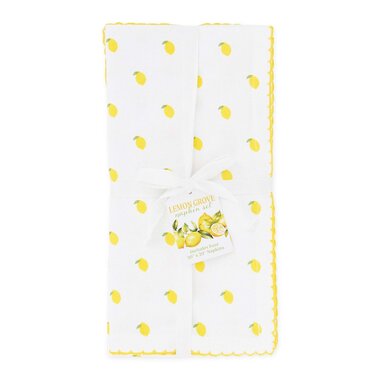 Design Imports DII Lemon Dot Print Napkin SET of 4   757921