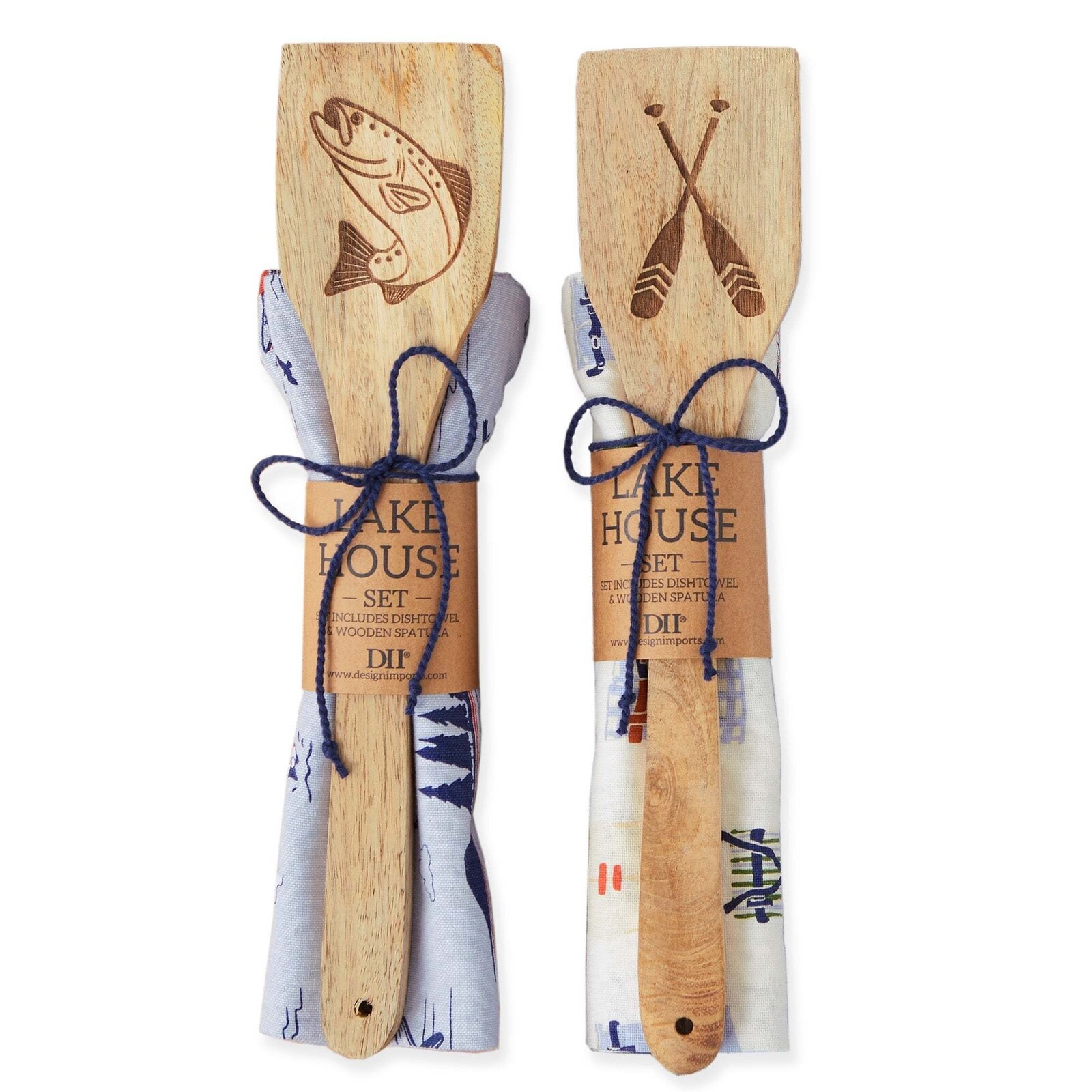 Design Imports DII Lake House Dishtowel + Spatula Gift Set Mixed Pack  756740 loading=