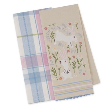 Design Imports DII Oh Hoppy Day Dishtowel Set of 2  756564