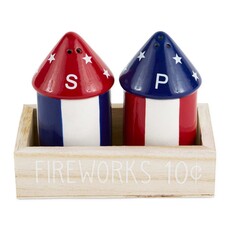 Design Imports DII Fireworks Ceramic Salt & Pepper Set  757685