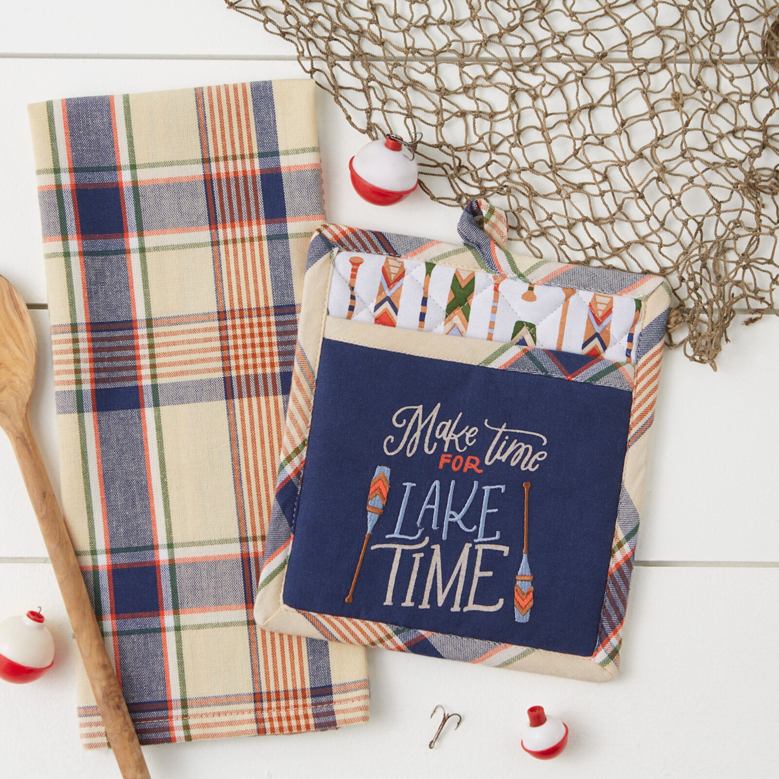 Design Imports DII Lake Time Potholder Gift Set   756747 loading=