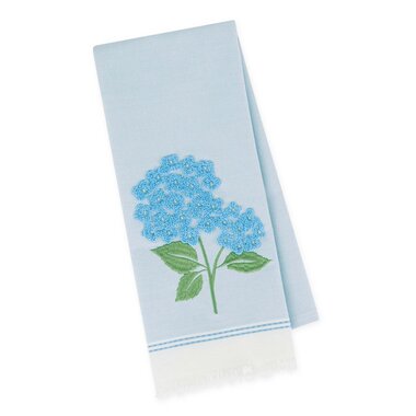 Design Imports DII Hydrangea Bloom Embellished Dishtowel  757580