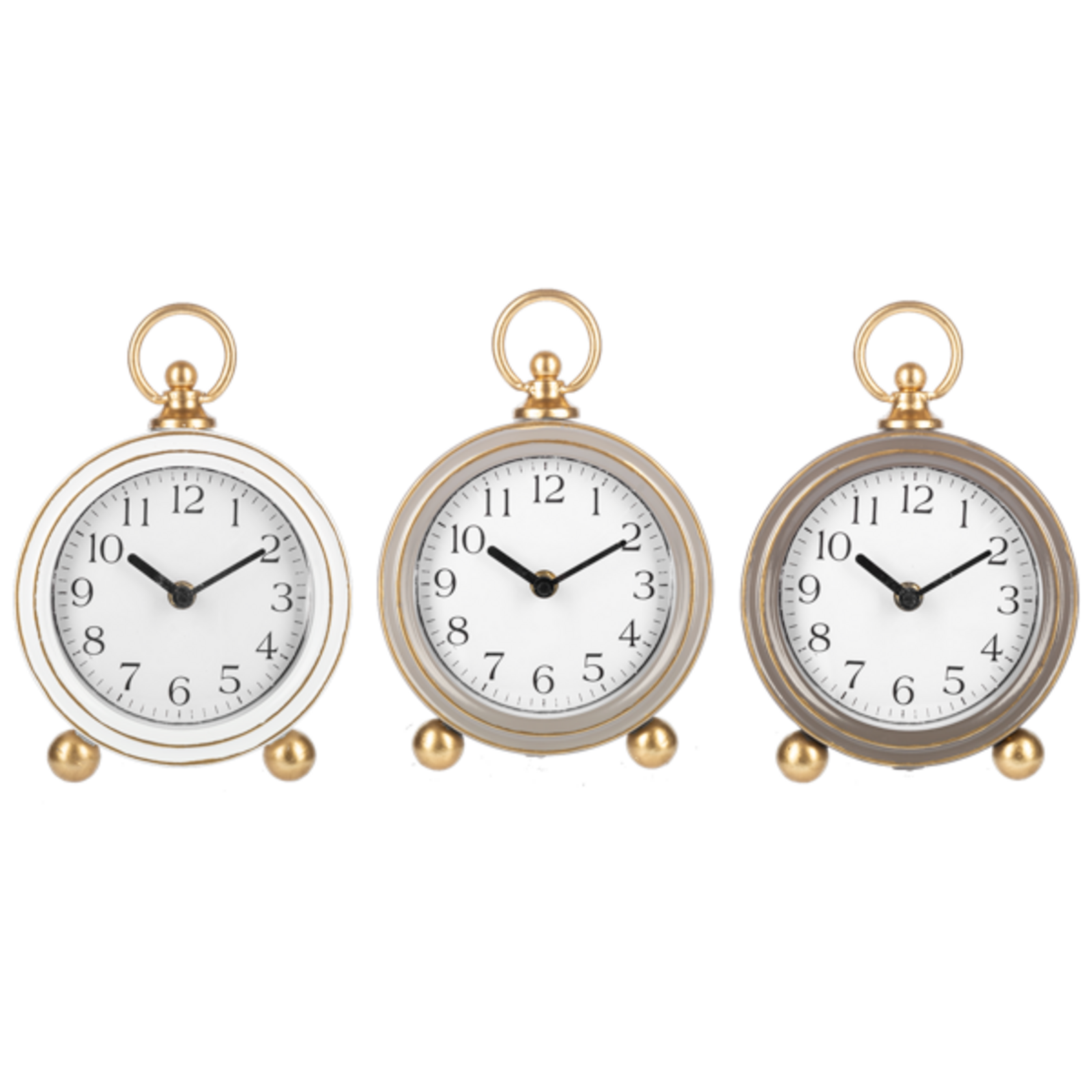 Ganz Round Desk Clock with Gold Accent (1)  CB195559 loading=