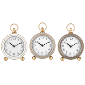 Ganz Round Desk Clock with Gold Accent (1)  CB195559