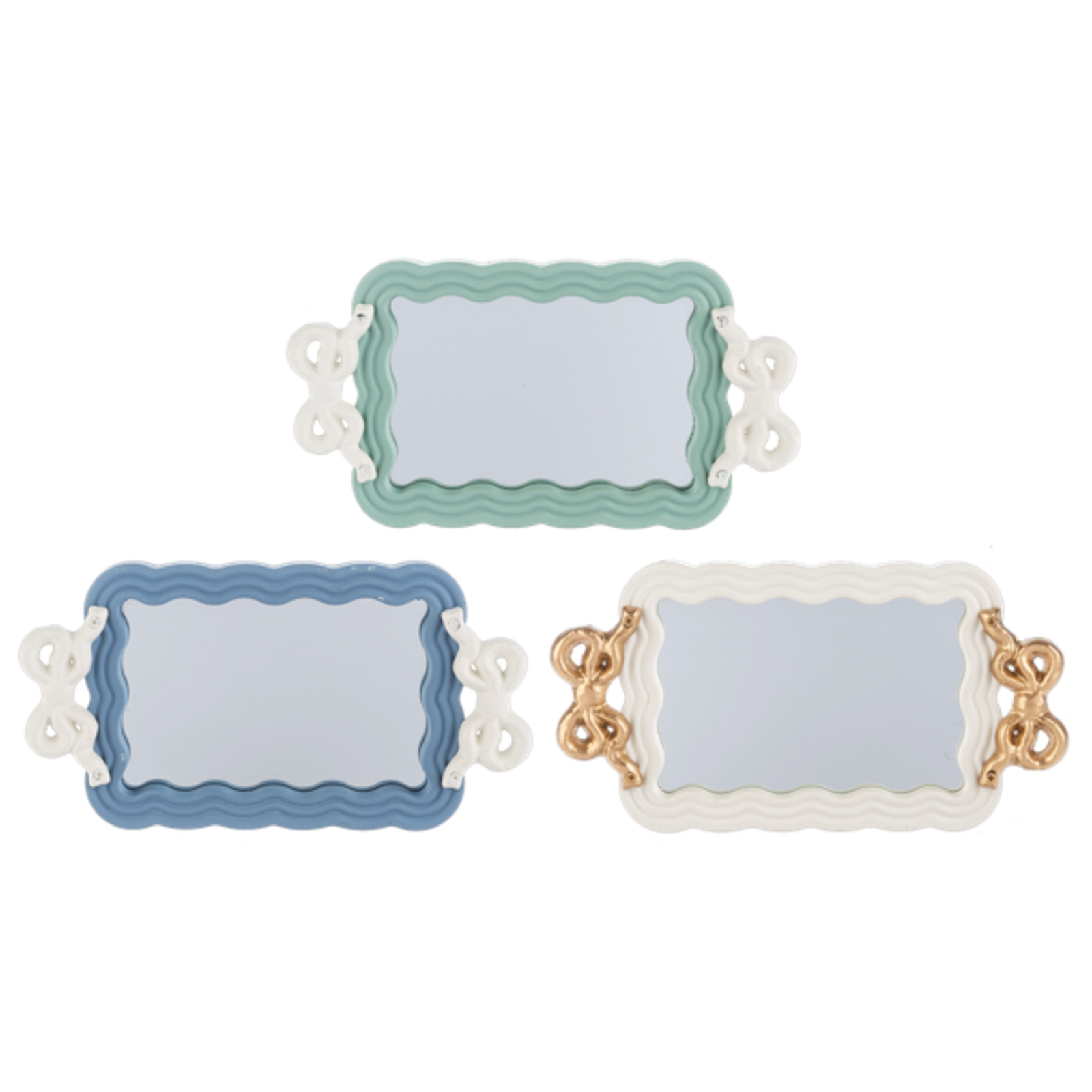 Ganz Mirror Tray with Bow Handle (1) CB199812 loading=