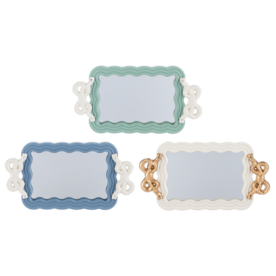 Ganz Mirror Tray with Bow Handle (1) CB199812
