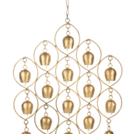 Ganz Gold Framed Multi Bell Wind Chime  CG198442