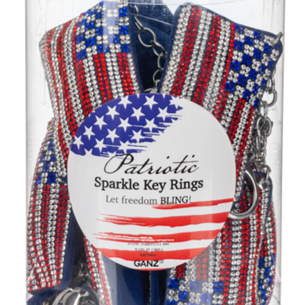 Ganz Patriotic Sparkle Key Ring  ER76041