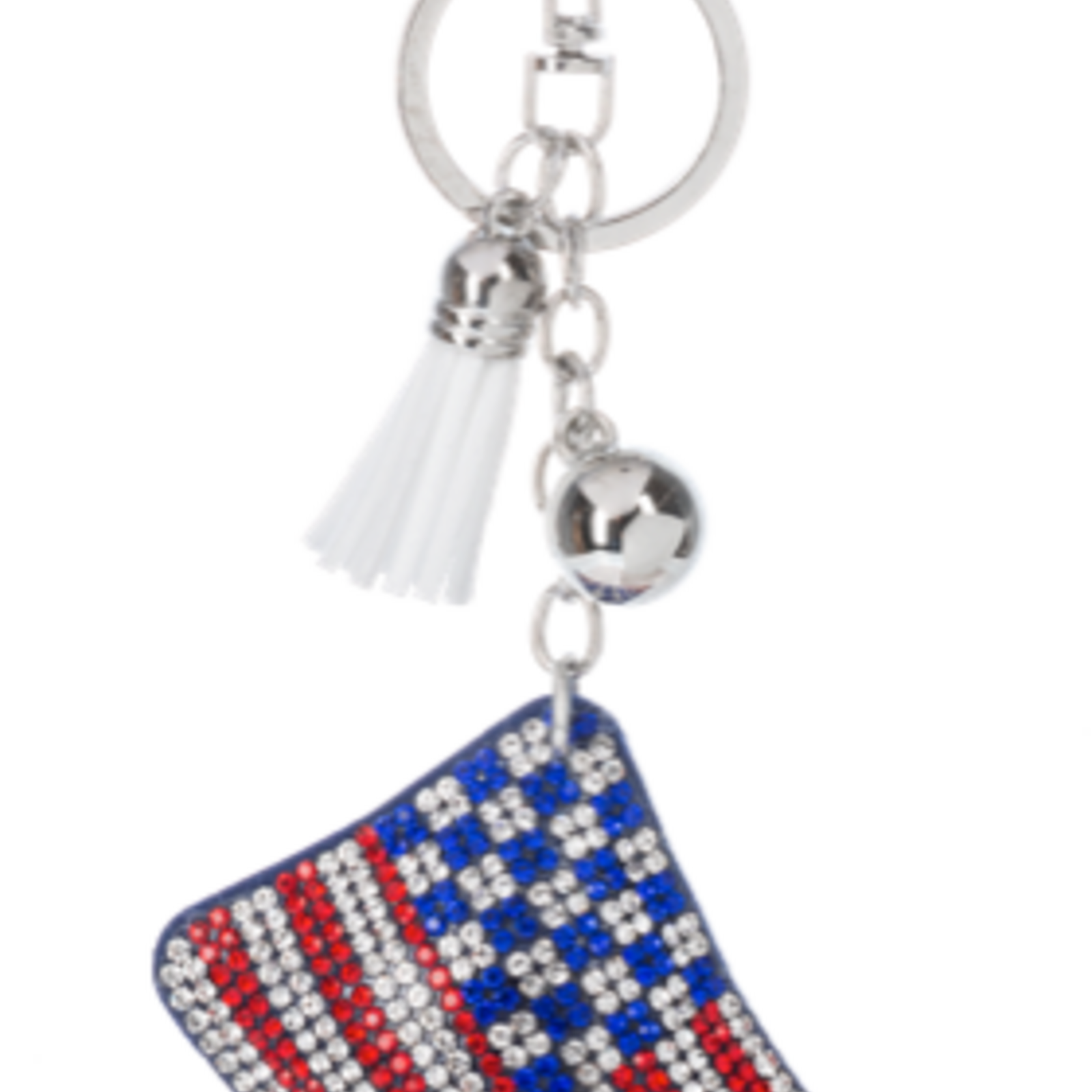 Ganz Patriotic Sparkle Key Ring  ER76041 loading=