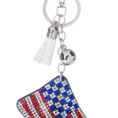 Ganz Patriotic Sparkle Key Ring  ER76041