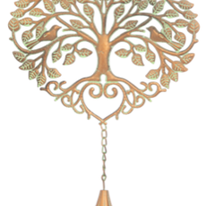 Ganz Copper Patina Tree of Life with Birds Wind Chime CG198513