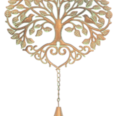 Ganz Copper Patina Tree of Life with Birds Wind Chime CG198513