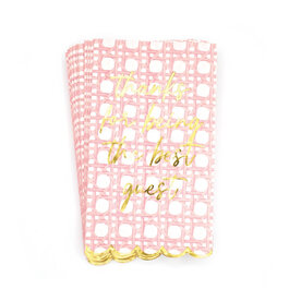 8 Oak Lane Pink Cane Paper Guest Towel Packs  EC136PCN