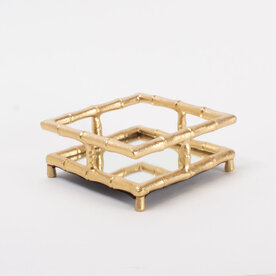 8 Oak Lane Gold Bamboo Cocktail Napkin Tray   EN183BAM