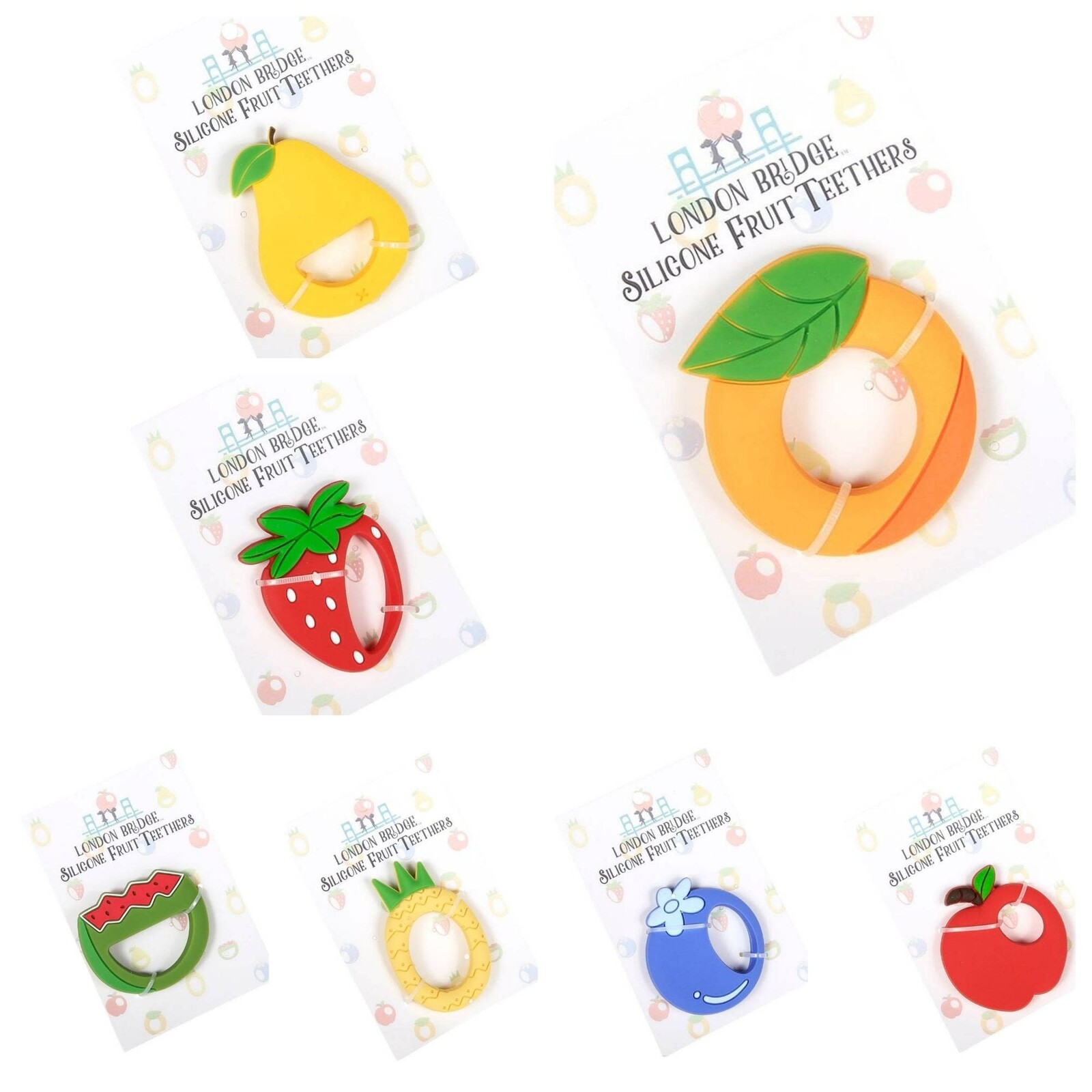 London Bridge Silicone Fruit Teether loading=