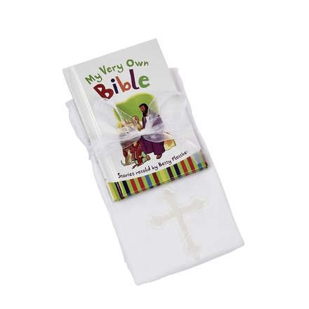 London Bridge Jesus Loves Me Burp Cloth & Bible Gift Set