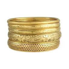 ZAD Victorian Vintage Gold Bangle - Set of 5 B7120GD-SET