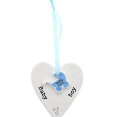 Pavilion Gift Baby Boy 3" Ceramic Keepsake Heart Plaque