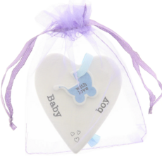 Pavilion Gift Baby Boy 3" Ceramic Keepsake Heart Plaque