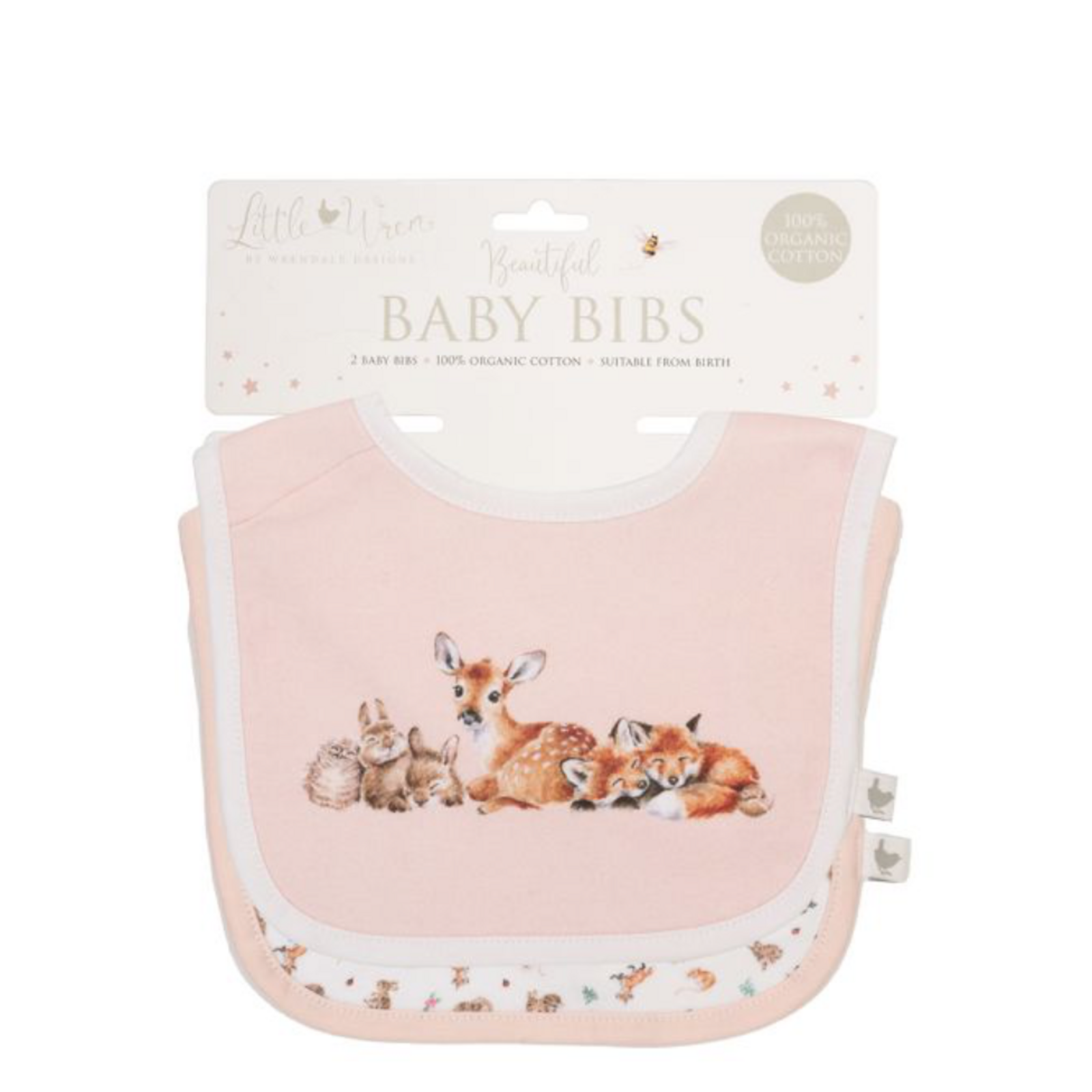 Little Wren 'Little Forest' Woodland Animal Bib Gift Set loading=