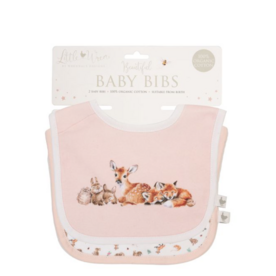 Little Wren 'Little Forest' Woodland Animal Bib Gift Set
