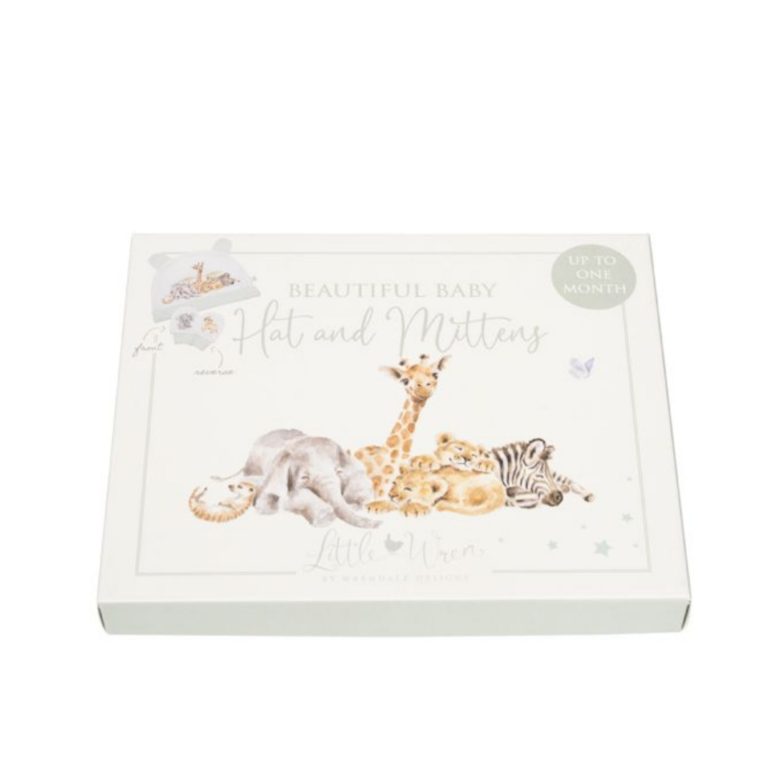 Little Wren 'Little Savannah' African animal Hat and Mitten Set loading=