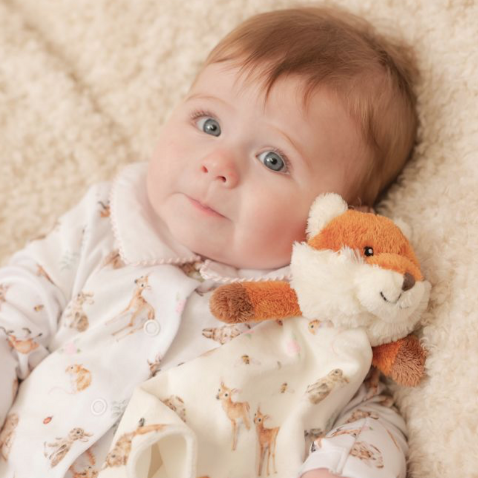 Little Wren Little Forest' Fox Plush Comforter loading=