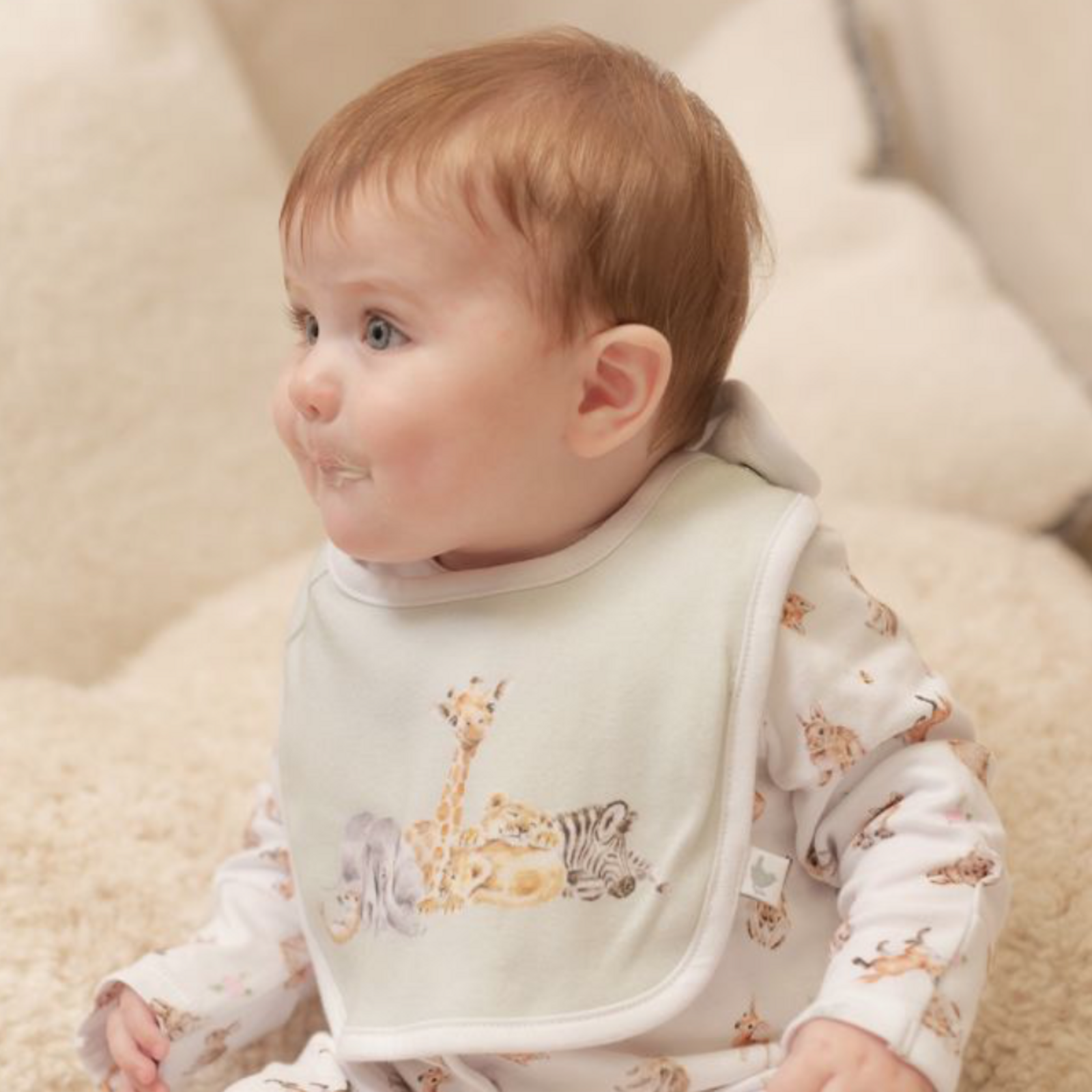 Little Wren 'Little Savannah' African Animal Bib Gift Set loading=