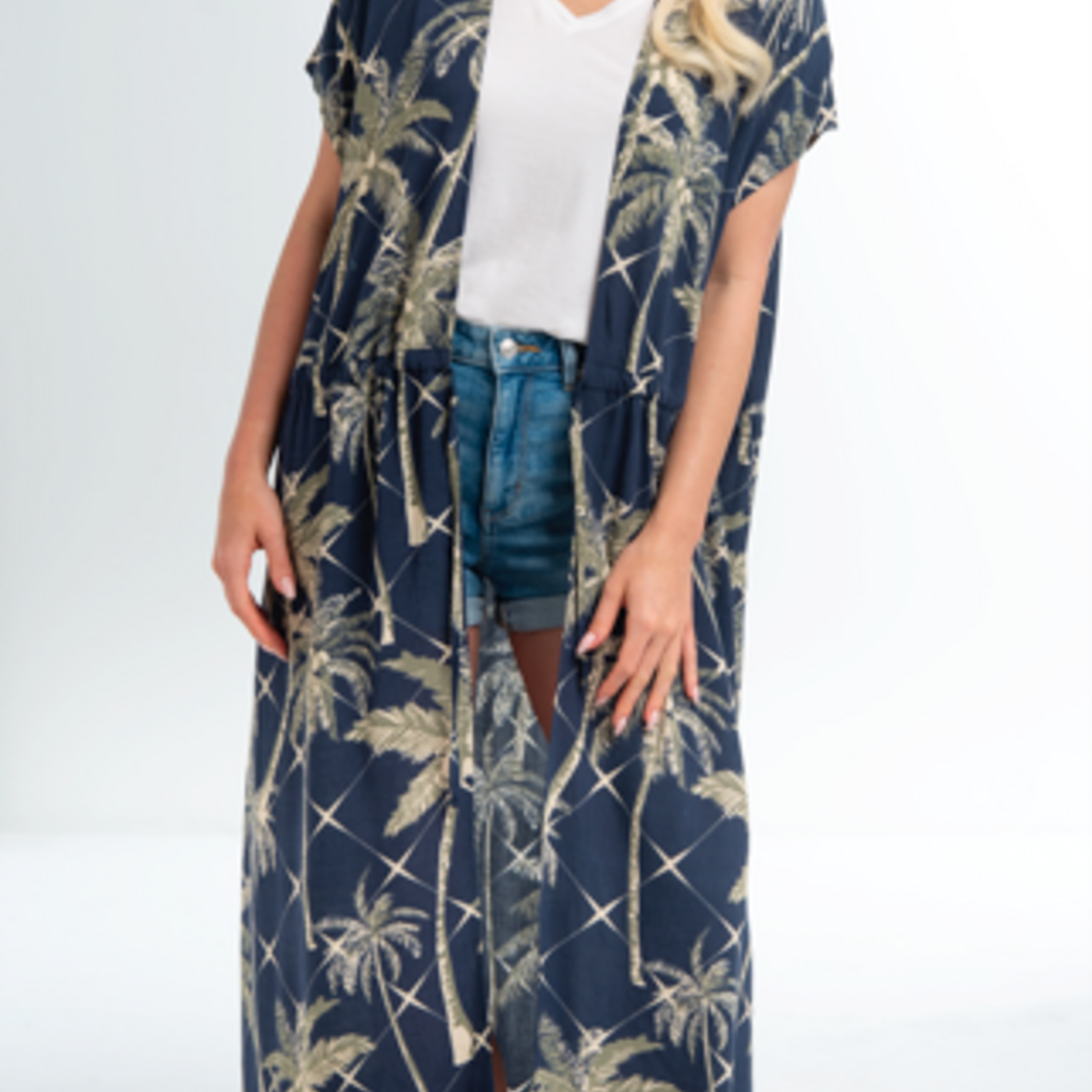 Simply Noelle Palm Paradise Wrap  Navy   SWRP406 loading=