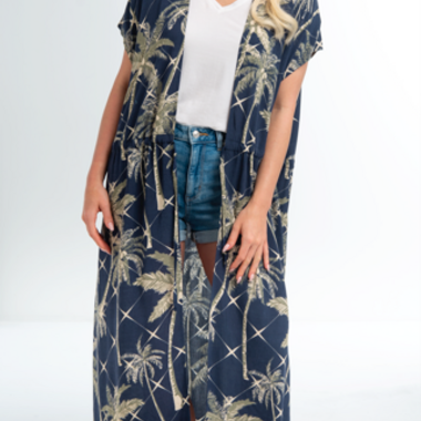 Simply Noelle Palm Paradise Wrap  Navy   SWRP406