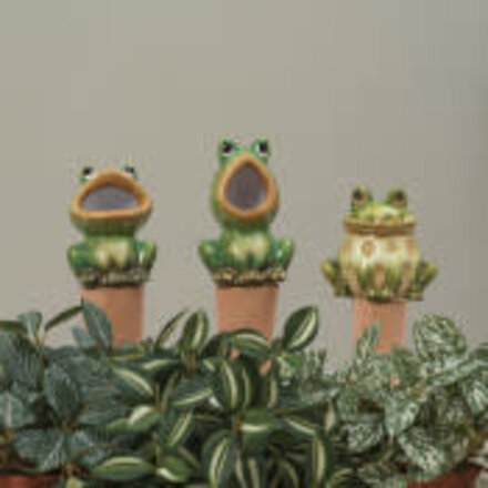 Gerson 7.48" Terracotta Frog Watering Stake (1) 2767080
