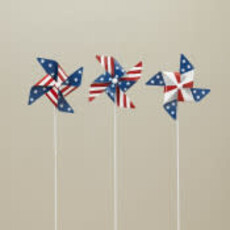 Gerson 35.8" Metal Americana Wind Spinner Yard Stake (1)  2706370