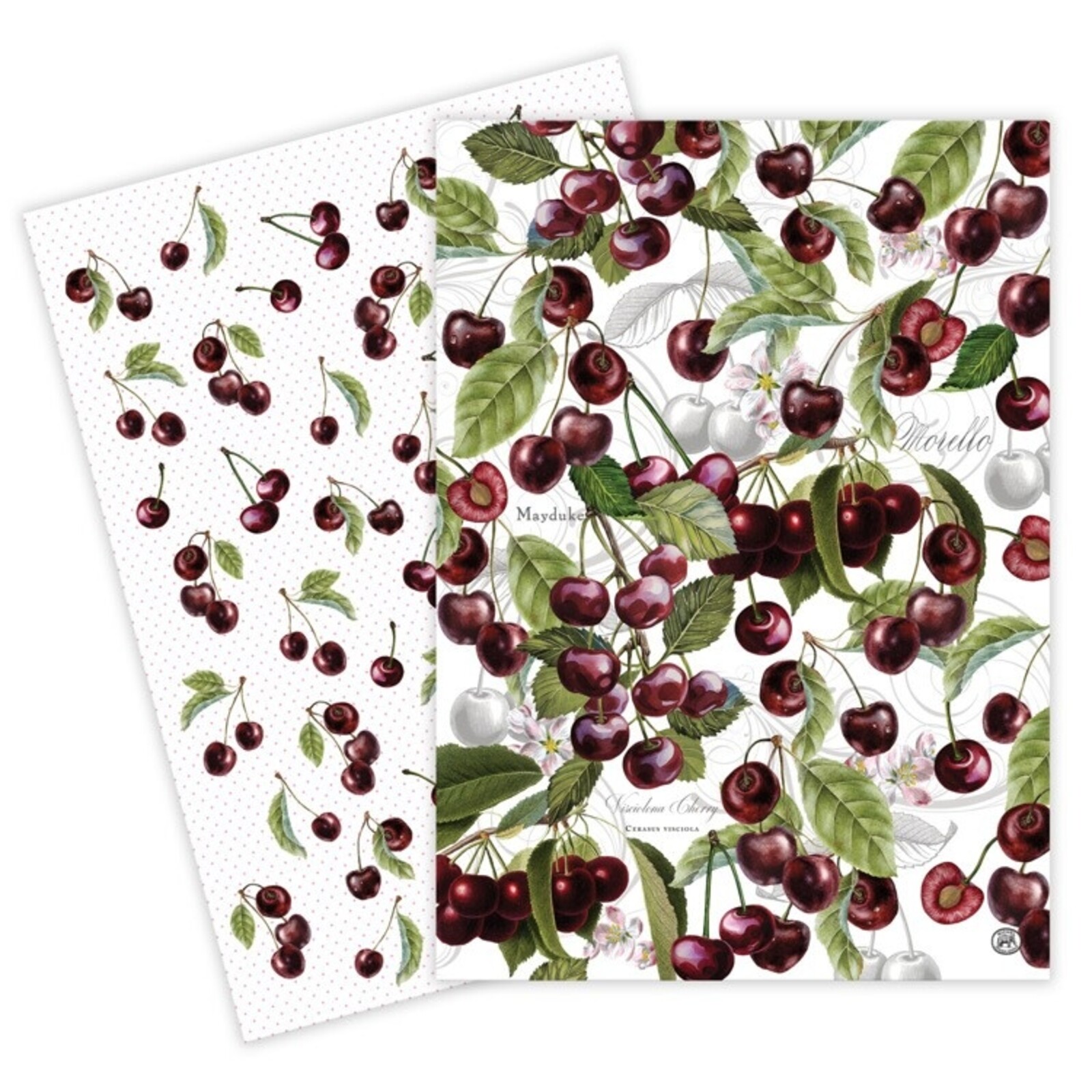Stonewall Kitchen MDW Dark Cherry Kitchen Towel Set of 2 - 830455 loading=