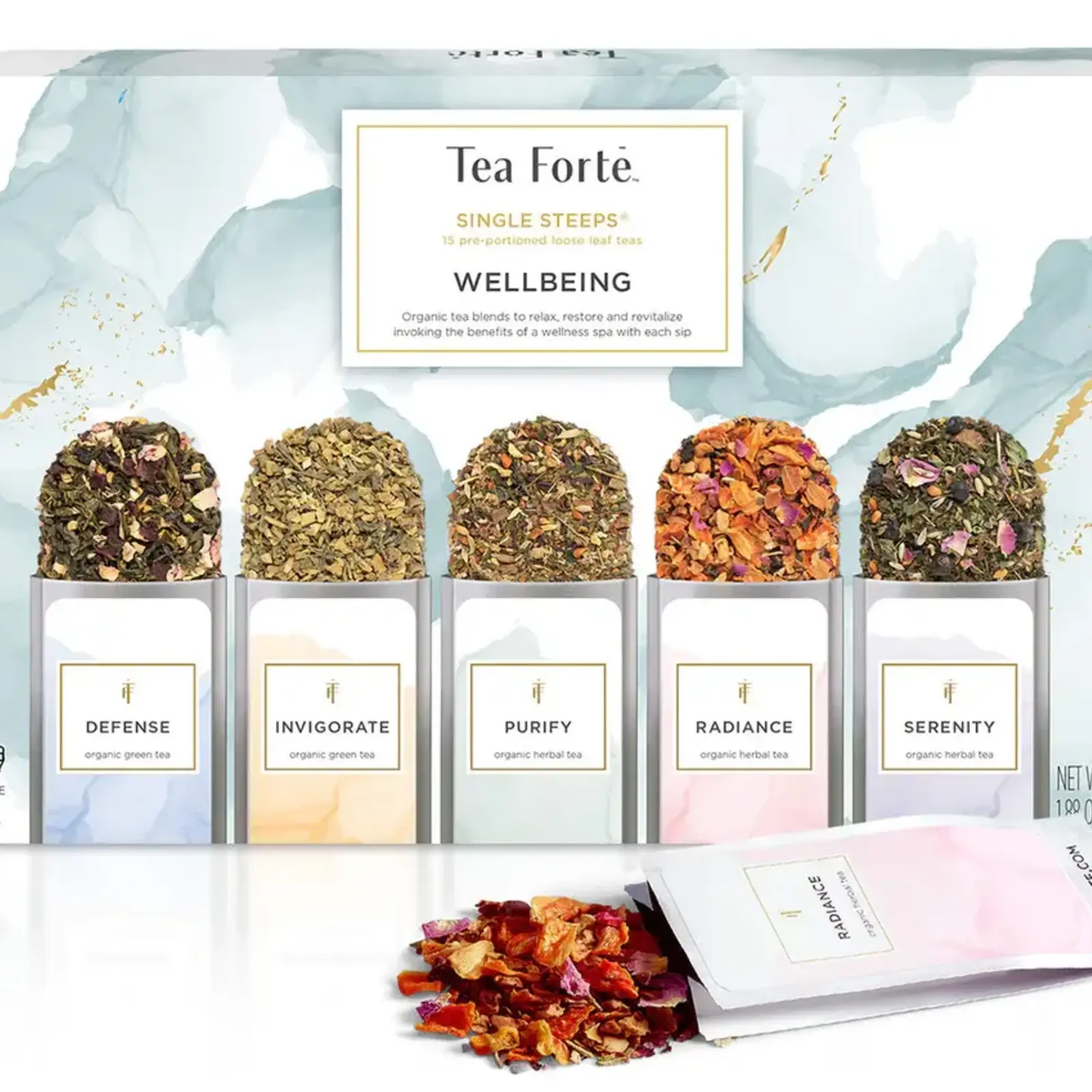 Tea Forte Wellbeing Single Steeps  17963 loading=