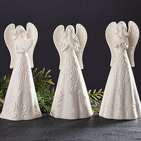 Burton + Burton WHITE PORCELAIN ANGEL TRIO - 9728993