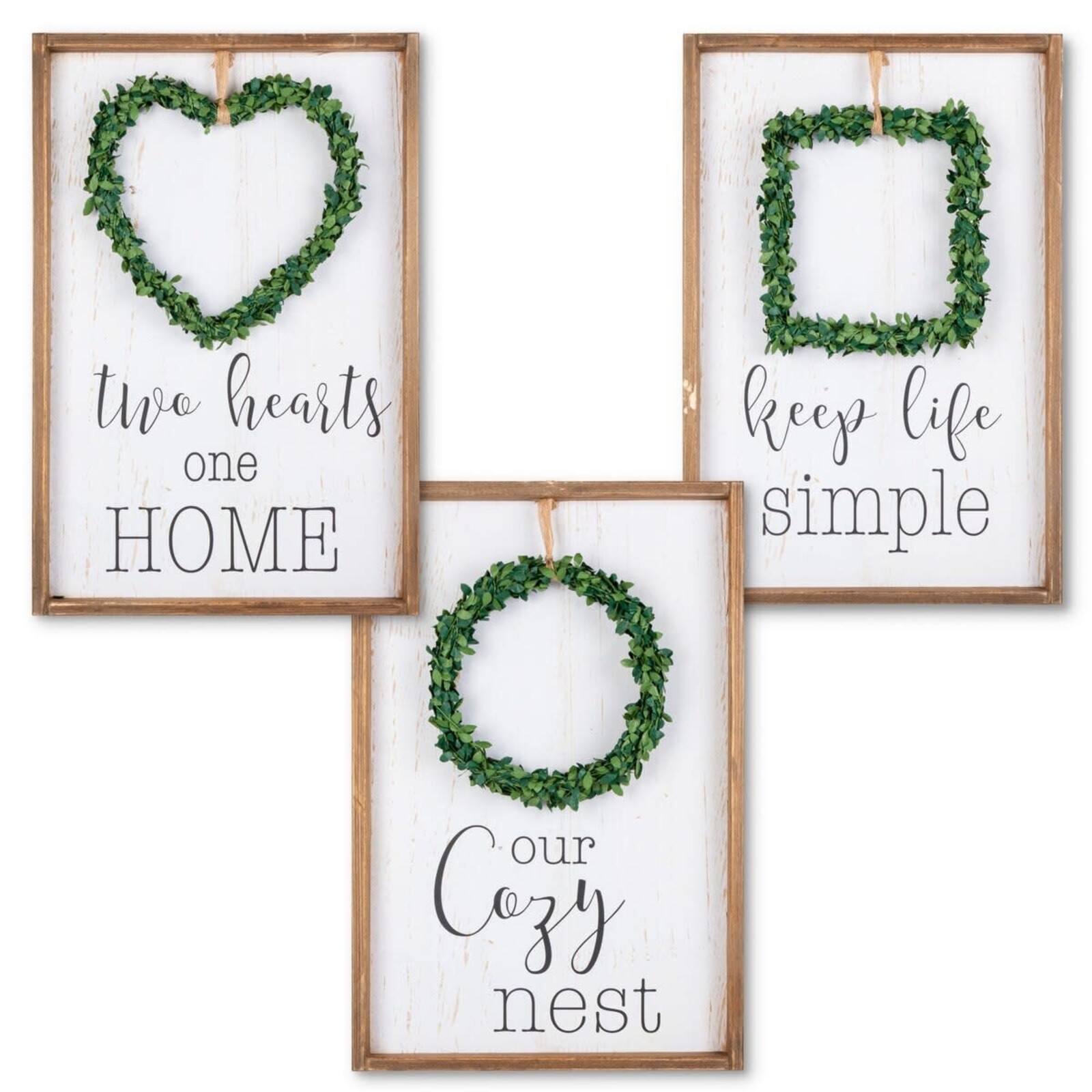 Gerson Wreath Message Wooden Wall Decpr (1)  95499 loading=