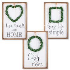Gerson Wreath Message Wooden Wall Decpr (1)  95499