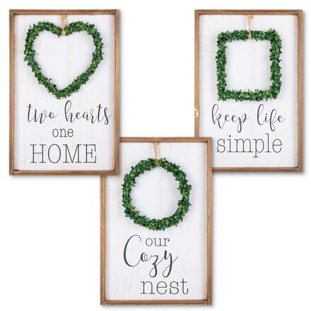 Gerson Wreath Message Wooden Wall Decpr (1)  95499