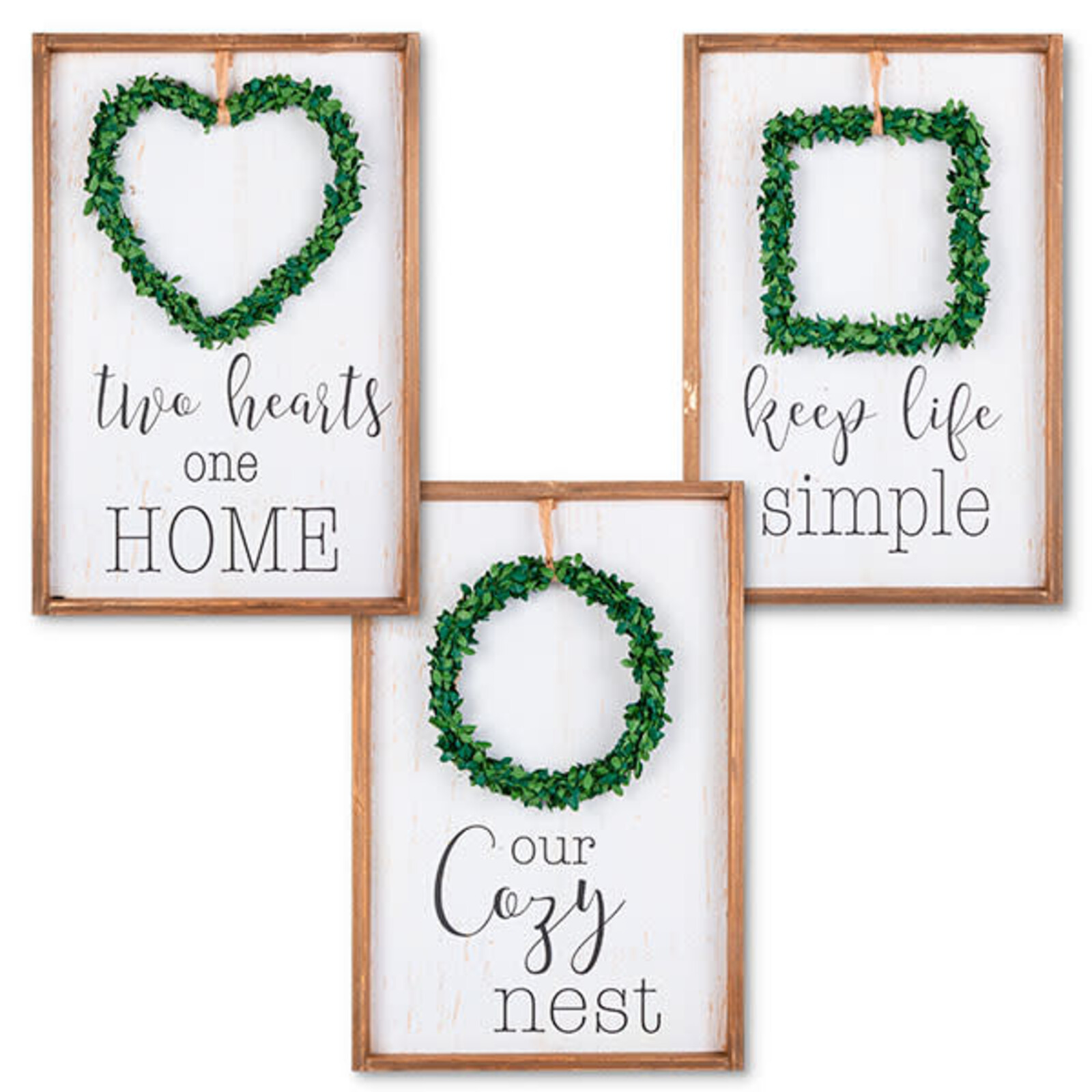 Gerson Wreath Message Wooden Wall Decpr (1)  95499 loading=