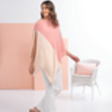 Simply Noelle Color Block Bordeaux Cape Wrap SBRDCAP301