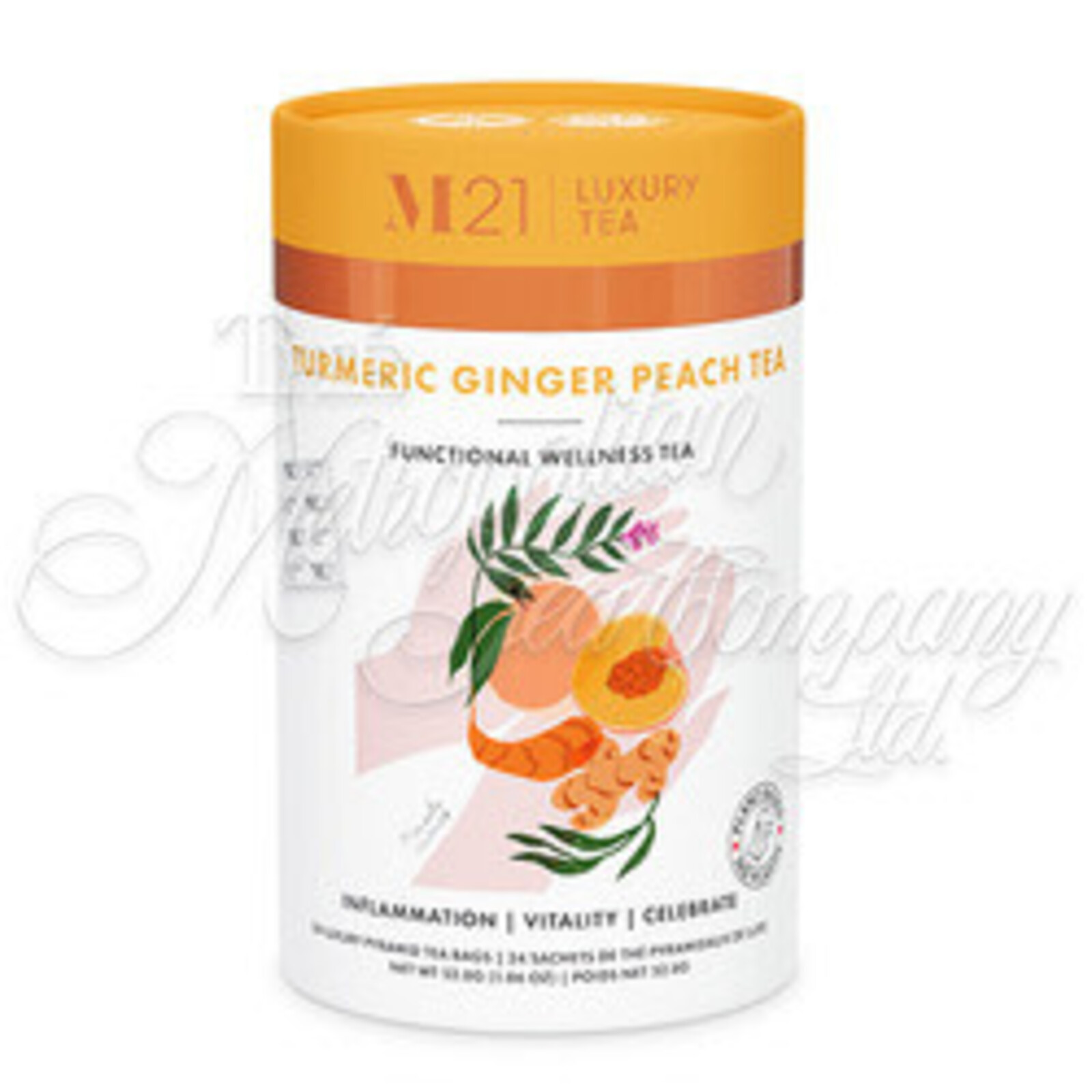 The Metropolitan Tea Company LTD. Turmeric Ginger Peach Tea   66PC-24PY-FUFV-90H loading=